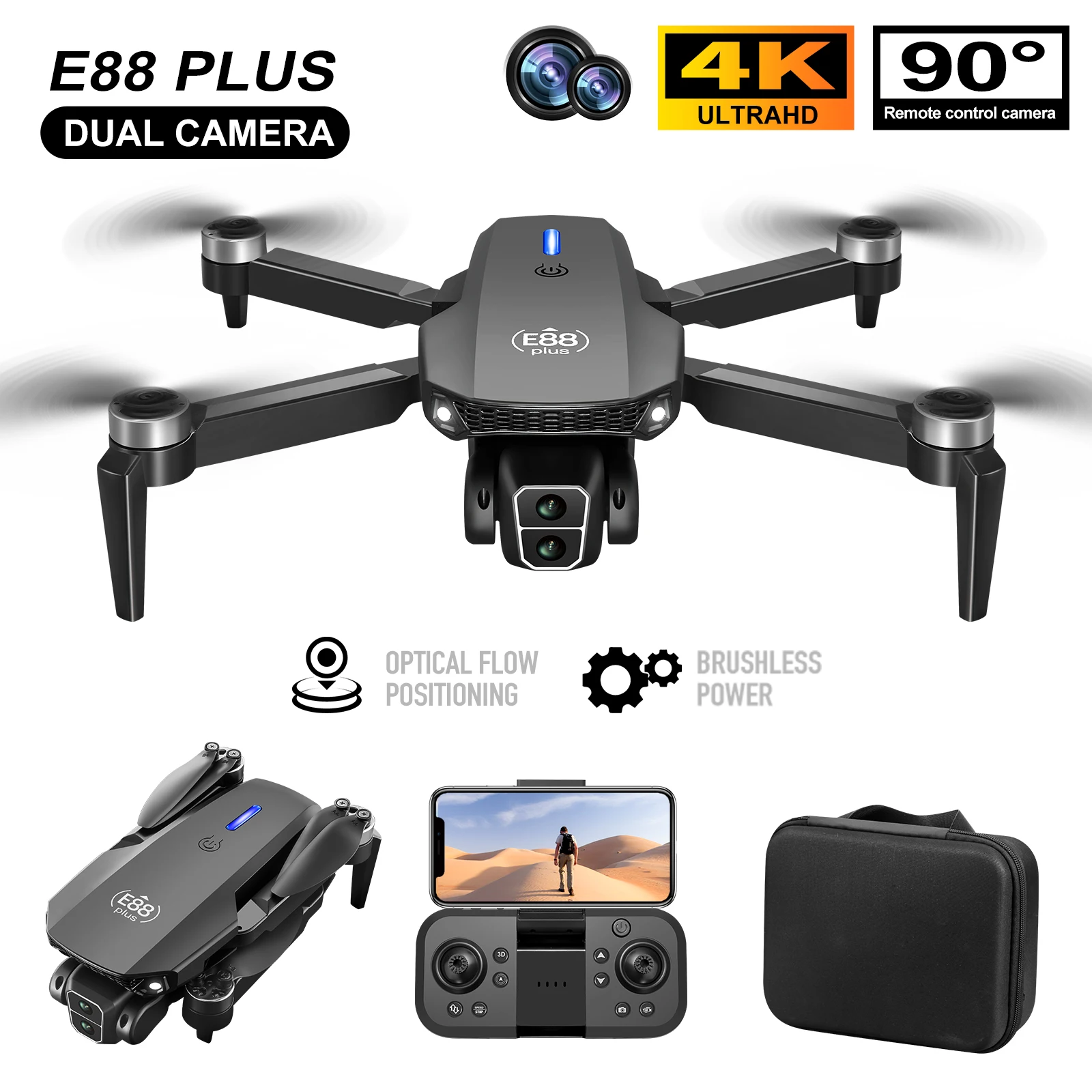 Drone Battery Box - Nouveau drone quadrirotor E88 Plus :