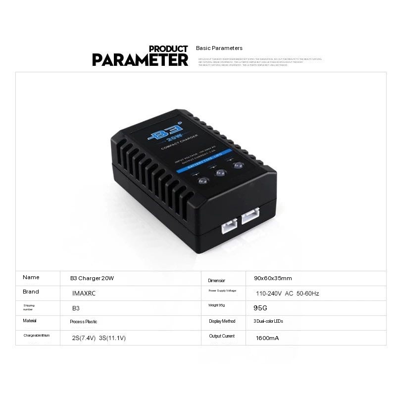 Chargeur équilibré simple B3 2 - Drone Battery 3S avis et prix