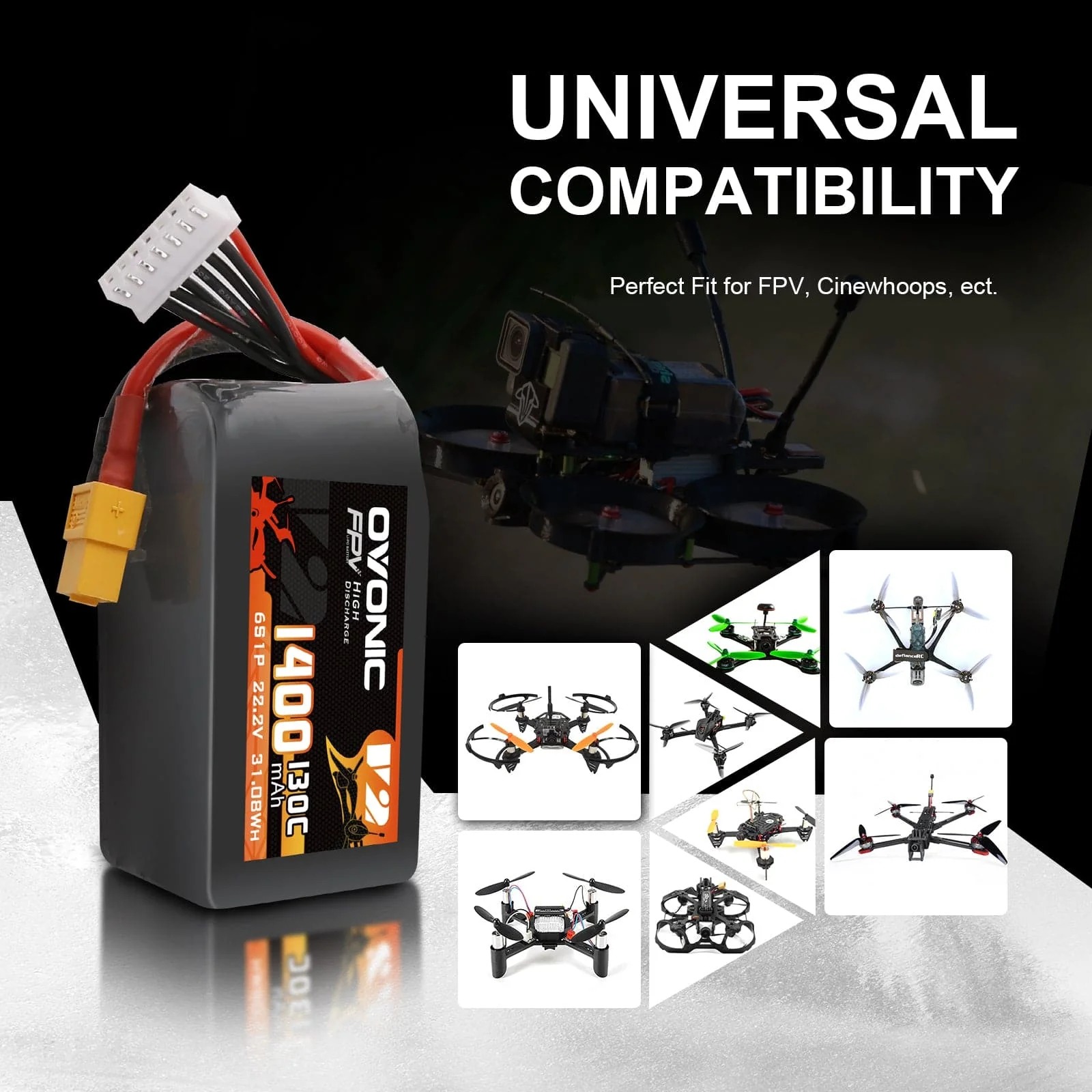 Batterie LiPo Ovonic 6S 22,2V  - Drone Battery Bag avis et prix